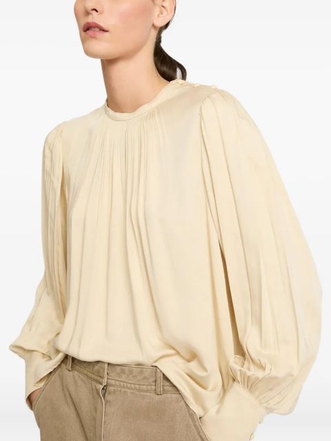 Yves Salomon button-embellishment blouse - Yellow - zdjęcie produktu nr 2