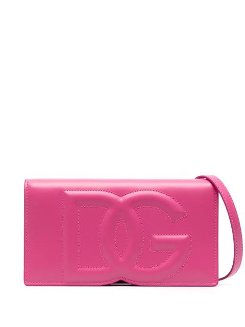 Dolce & Gabbana DG-logo leather phone bag - Pink - zdjęcie produktu nr 1