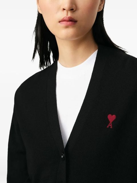 AMI Paris Ami de Coeur cardigan - Black - zdjęcie produktu nr 2