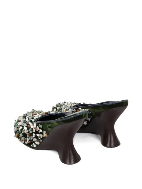 DRIES VAN NOTEN 90mm embellished mules - Black