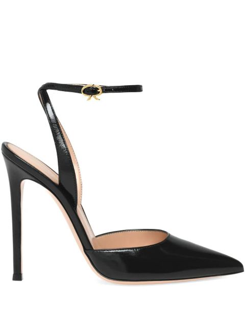Gianvito Rossi 115mm Cara ankle-strap heeled pumps - Black - zdjęcie produktu nr 1