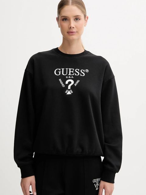 Guess bluza ROBERTA damska kolor czarny z aplikacją V5RQ12 KC3D2 - zdjęcie produktu nr 1