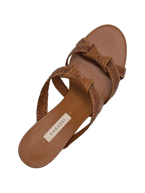 Casadei Julia Mariposa braided knot sandals - Brown