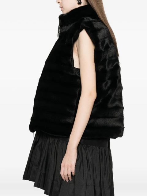 Balenciaga zip sleeveless gilet - Black