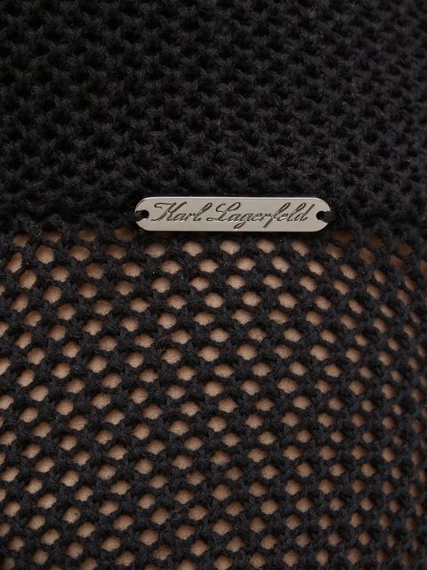 Karl Lagerfeld sukienka kolor czarny maxi dopasowana A1W46032