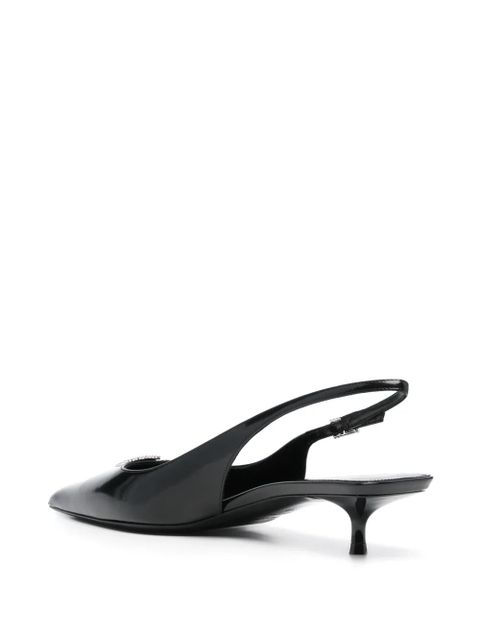 Saint Laurent Cherish 30mm rhinestone-embellished pumps - Black