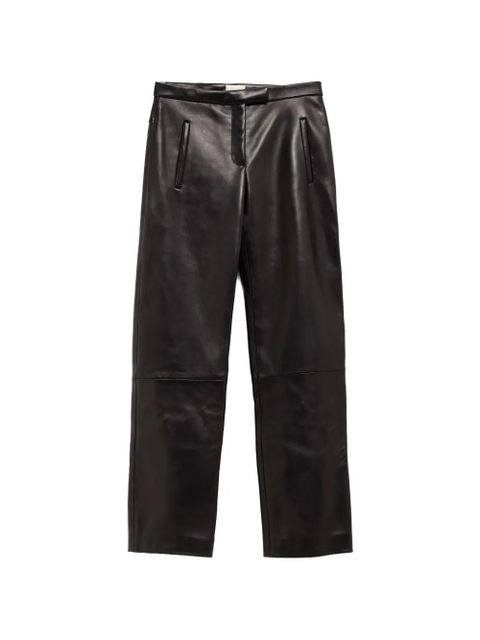 KHAITE panelled leather trousers - Black - zdjęcie produktu nr 1