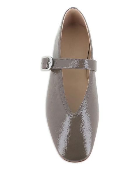 Le Monde Beryl buckle-strap leather ballet flats - Brown