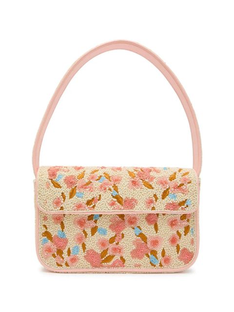 STAUD Tommy beaded floral shoulder bag - Neutrals - zdjęcie produktu nr 1
