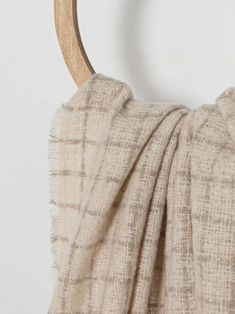 Morgan szalik damski kolor beżowy wzorzysty 5TWIX - zdjęcie produktu nr 2