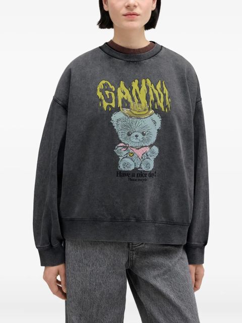 GANNI graphic-print sweatshirt - Grey - zdjęcie produktu nr 2