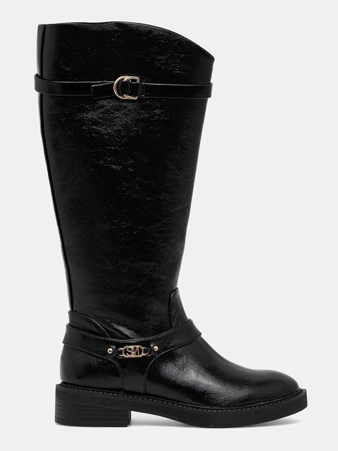 Steve Madden kozaki Landslide damskie kolor czarny na płaskim obcasie 11004979 - zdjęcie produktu nr 2