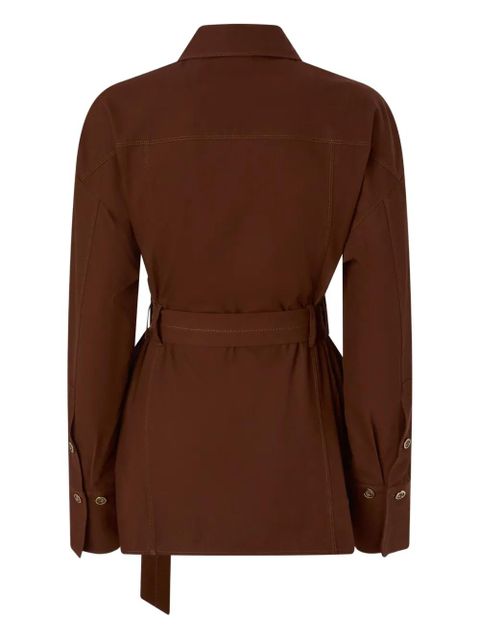 PINKO belted collared top - Brown - zdjęcie produktu nr 2
