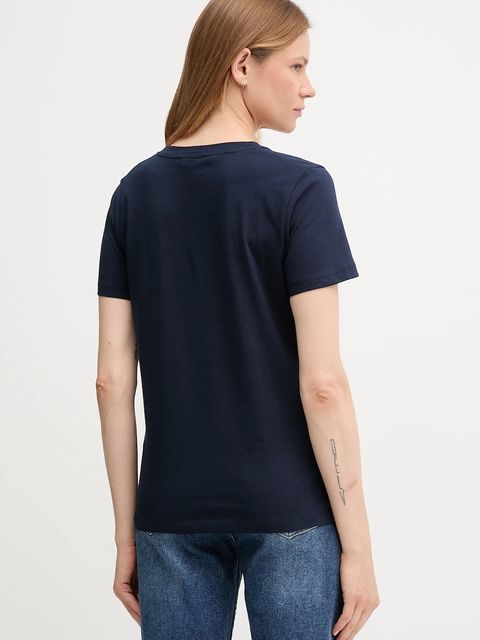 Tommy Hilfiger t-shirt bawełniany damski kolor granatowy WW0WW47210