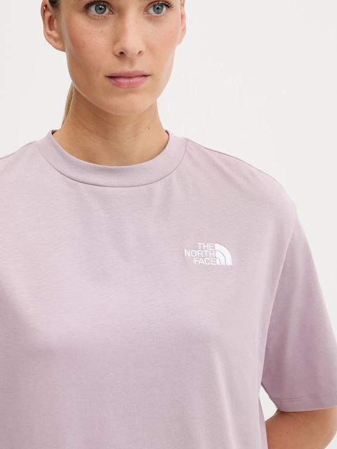 The North Face t-shirt bawełniany Essential damski kolor różowy NF0A87NQD2Q1