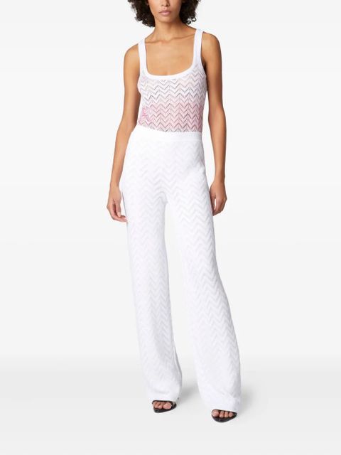 Missoni Zigzag-pattern trousers - White