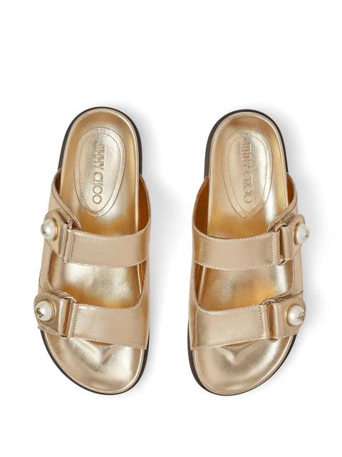 Jimmy Choo Fayence leather sandals - Gold