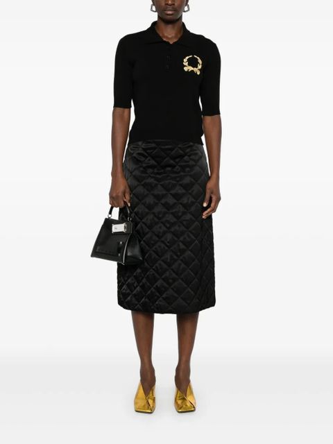 Moschino motif-embroidered polo top - Black - zdjęcie produktu nr 2