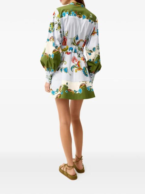 Marie Oliver Hughes floral belted dress - Blue