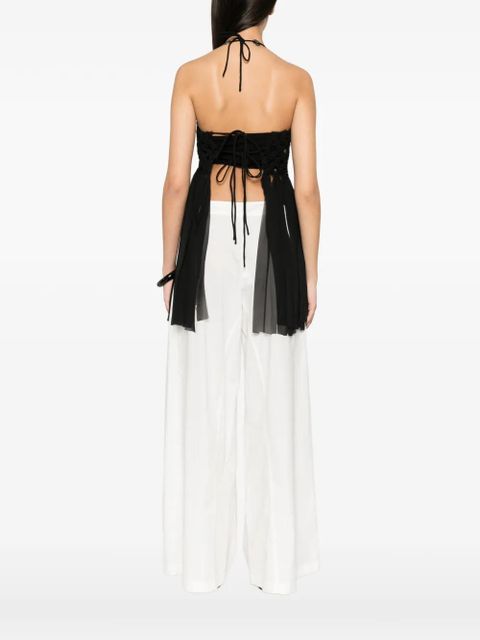 PINKO macramé-knit top - Black