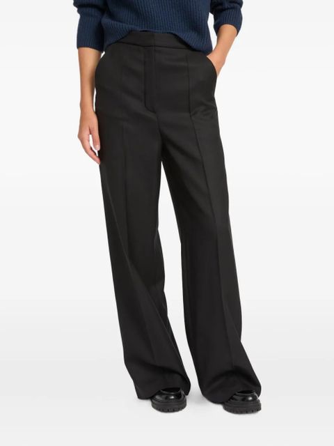 Yves Salomon flannel tailored trousers - Black