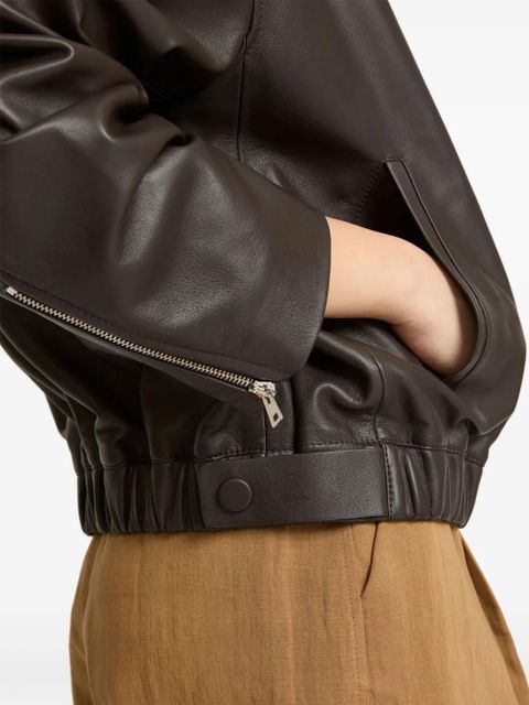 Yves Salomon leather jacket - Brown