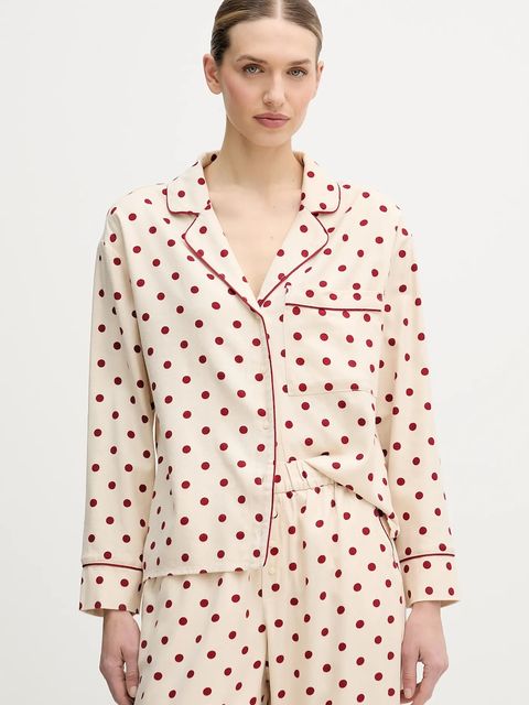 Abercrombie & Fitch koszula piżamowa damska kolor beżowy KI146-5136-606 - zdjęcie produktu nr 1