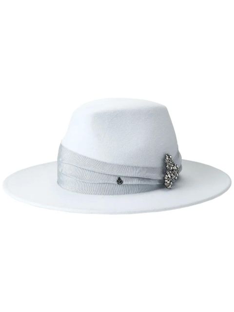 Maison Michel Kyra wool felt fedora - Blue - zdjęcie produktu nr 1