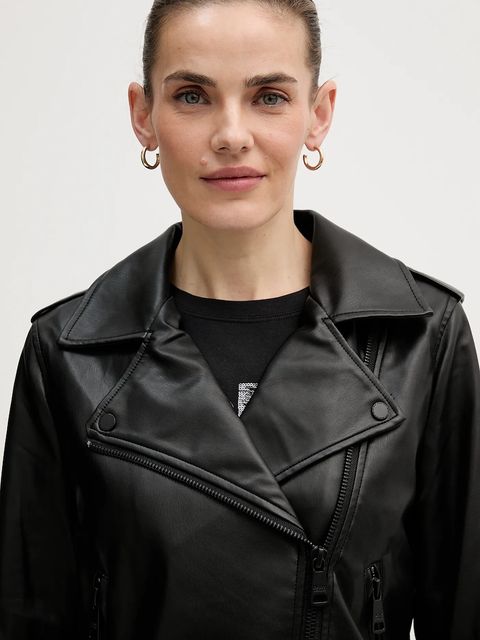 Dkny ramoneska kolor czarny przejściowa DJ4J6026