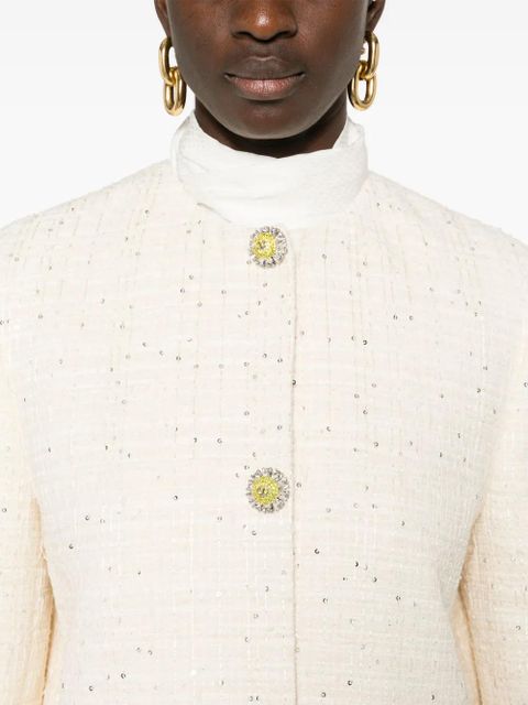 Valentino Garavani sequin-embellished jacket - Neutrals