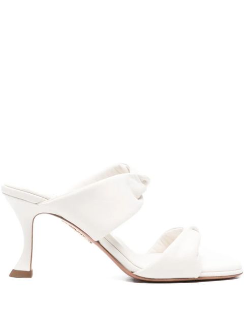 Aquazzura 80mm Twist leather sandals - White - zdjęcie produktu nr 1