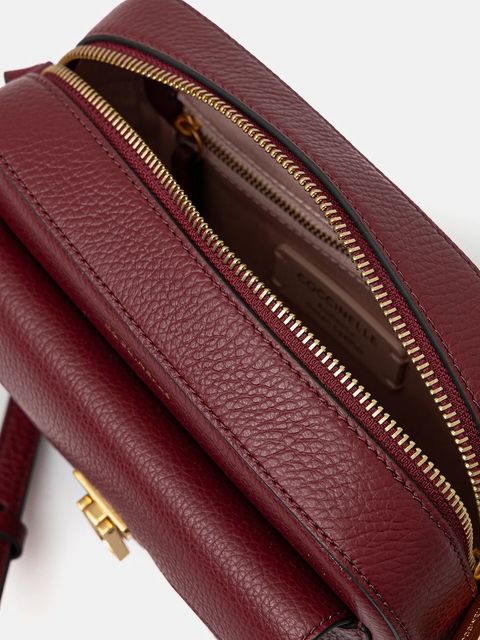 Coccinelle torebka skórzana kolor bordowy E1 MF6 15 02 01