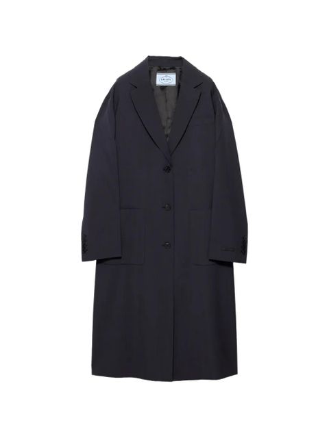 Prada single-breasted light wool coat - Blue - zdjęcie produktu nr 1