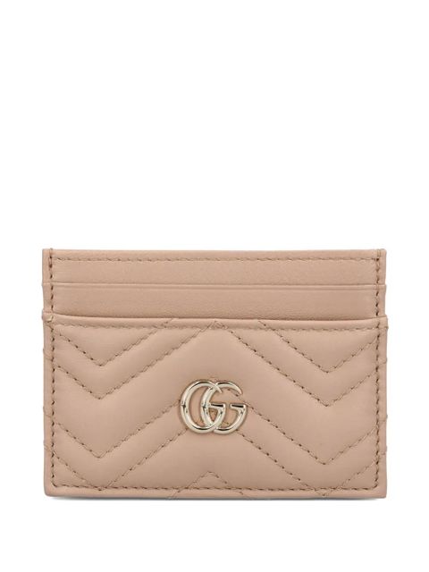 Gucci GG Marmont chevron card holder - Neutrals - zdjęcie produktu nr 1