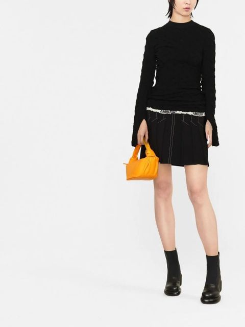 AMBUSH textured logo-hem knit jumper - Black