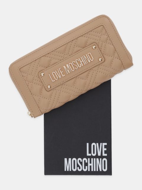 Love Moschino portfel damski kolor brązowy JC5600PP0NLA0104