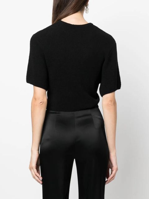 Nanushka Davita asymmetric terrycloth top - Black - zdjęcie produktu nr 2