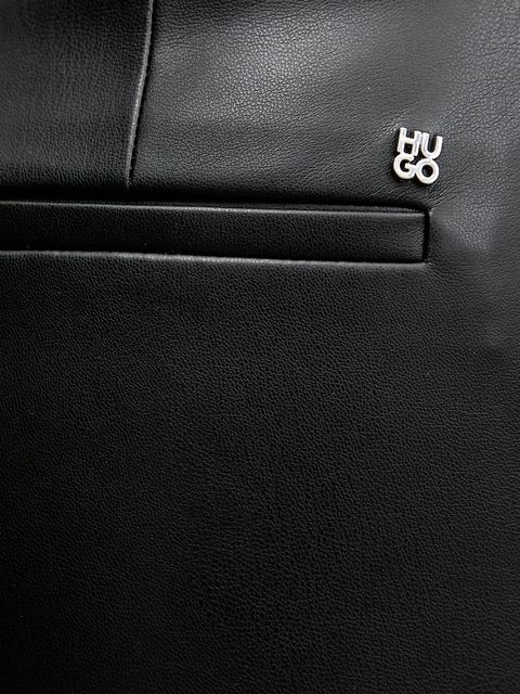 HUGO spodnie damskie kolor czarny proste high waist 50546824