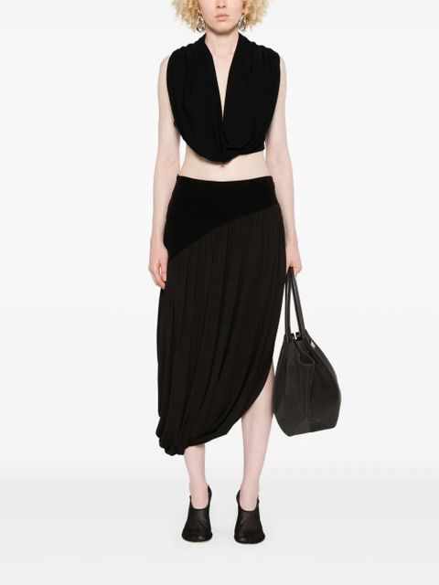 Ferragamo satin midi skirt - Brown - zdjęcie produktu nr 2