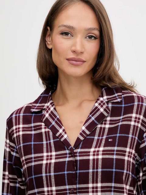 Tommy Hilfiger piżama damska kolor bordowy UW0UW06158 - zdjęcie produktu nr 2