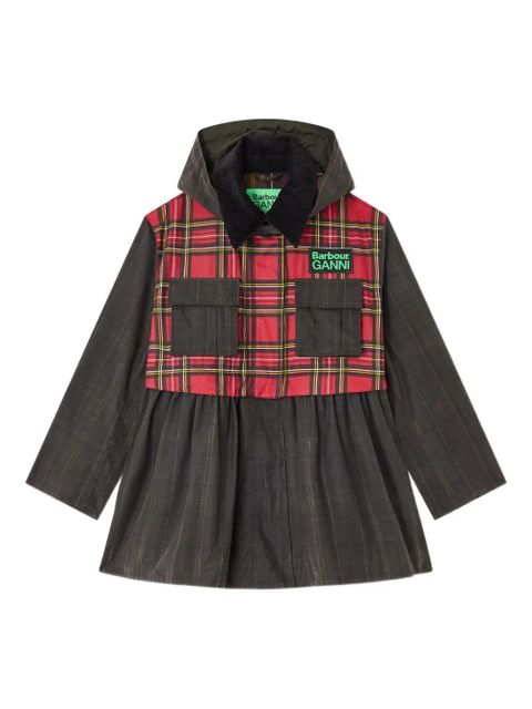 GANNI x Barbour tartan peplum coat - Green - zdjęcie produktu nr 1