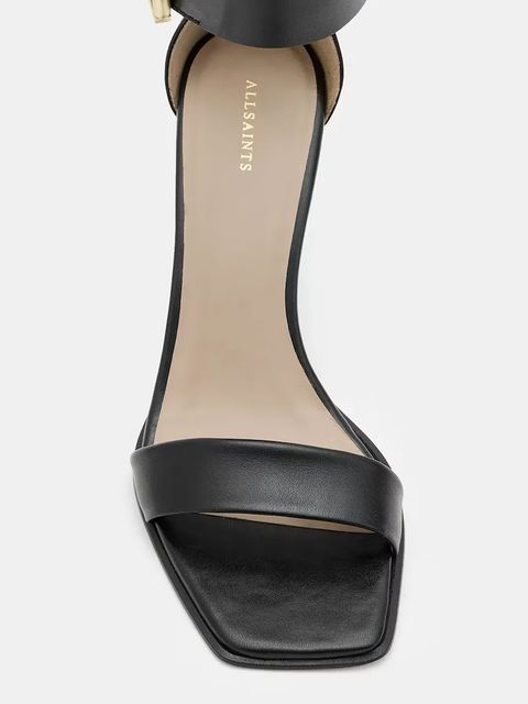 AllSaints sandały skórzane Noir Mid Sandal