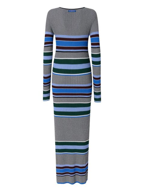 PINKO striped V-neck dress - Grey - zdjęcie produktu nr 2