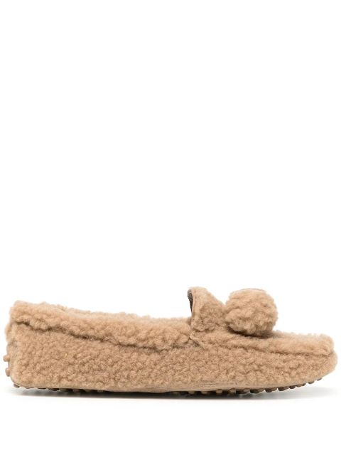 Tod's shearling Gommino driving shoes - Brown - zdjęcie produktu nr 1