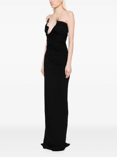 Christopher Esber Odessa arced strapless gown dress - Black
