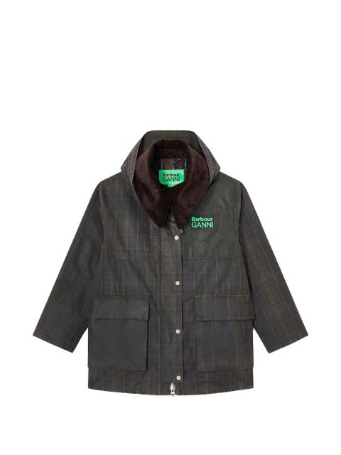 GANNI patchwork hooded jacket - Green - zdjęcie produktu nr 1