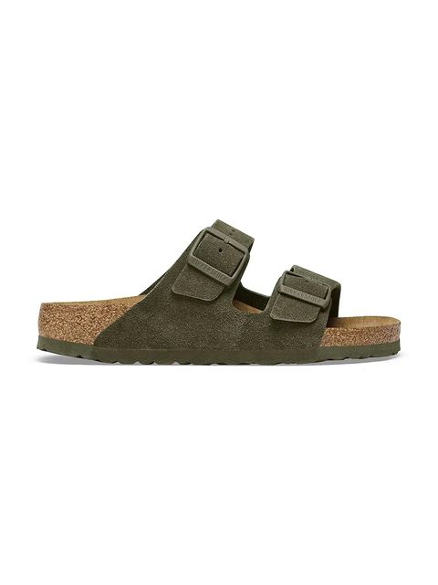 Birkenstock klapki zamszowe Arizona damskie kolor zielony 1025720 - zdjęcie produktu nr 1
