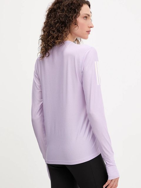 adidas Performance longsleeve do biegania Own The Run kolor fioletowy JW9670
