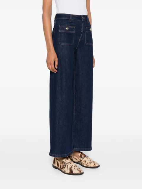 Maje stretch-cotton jeans - Blue