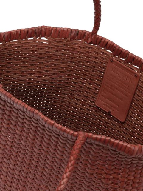 DRAGON DIFFUSION small B Weave leather shoulder bag - Brown